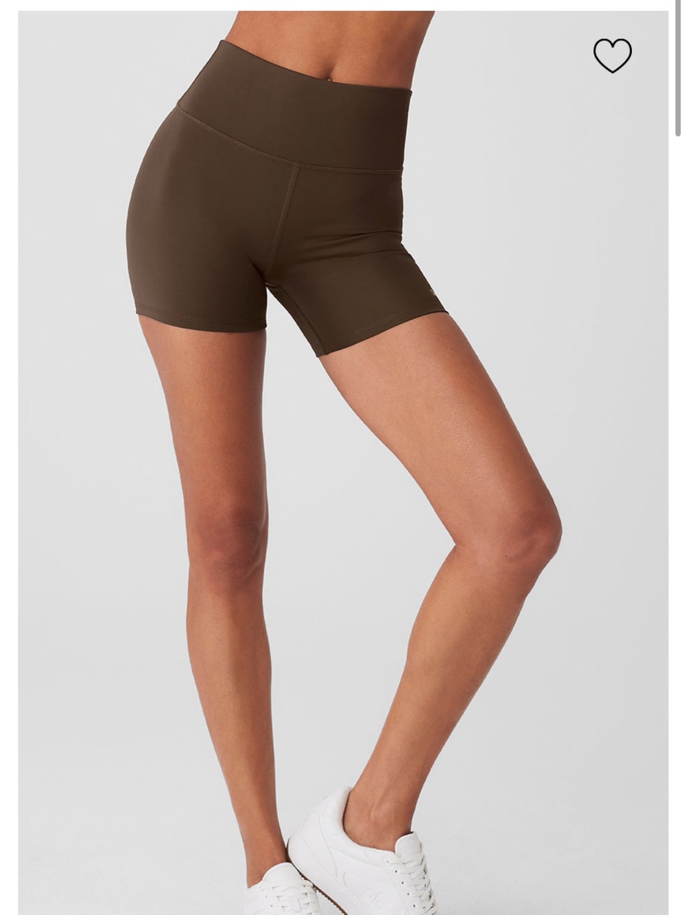Alo High-Waist 5" Bike Shorts — Espresso - Picture 3 of 5